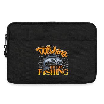Pêcheur Cadeau Pêche Drôle Pêcheur Pêcheur - Sacoche pour ordinateur portable 13 pouces - noir - Devant