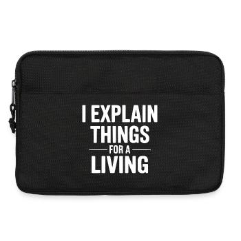 J’explique les choses pour un design vivant - Sacoche pour ordinateur portable 13 pouces - noir - Devant