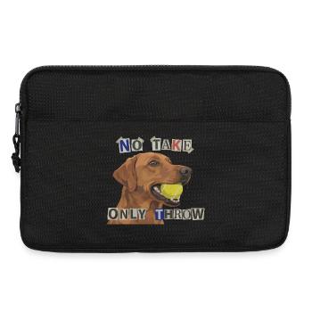 No Take Only Throw – Foxred Labrador Hunde Meme - Laptoptasche 13" - Schwarz - Vorne
