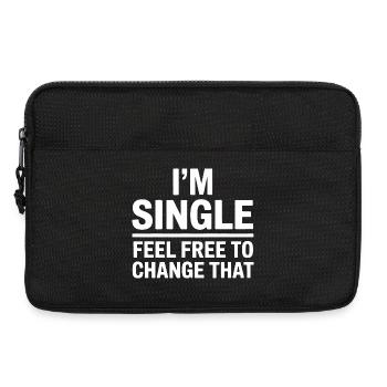 Single Sprüche Singles Lustiges Single Geschenk - Laptoptasche 13" - Schwarz - Vorne