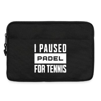 Tennis & Padel, T-Shirt, Mug for Tennis Players - Laptop bag 13" - black - Front