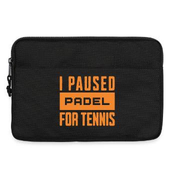 padel_orange - Sacoche pour ordinateur portable 13 pouces - noir - Devant