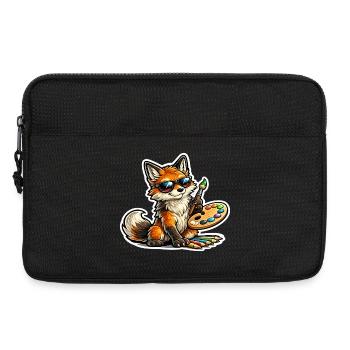 Naughty Fox Painter with Palette - Laptop bag 13" - black - Front