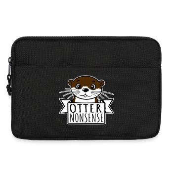N’importe quoi de loutre, jeu de mots drôle, expression d’amour de la loutre - Sacoche pour ordinateur portable 13 pouces - noir - Devant