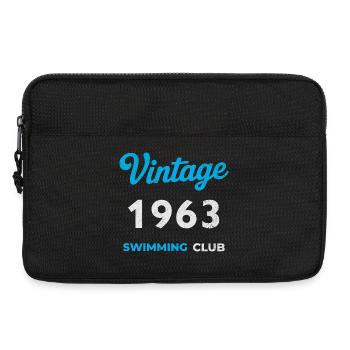 Vintage 1963 – Année de naissance rétro du club de natation - Sacoche pour ordinateur portable 13 pouces - noir - Devant