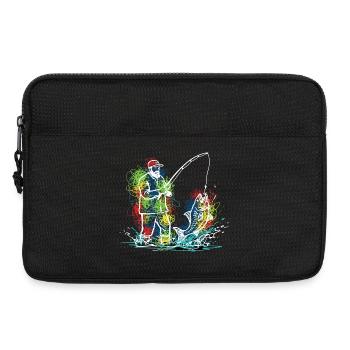 Fischerlegende Fischerfisch - Laptoptasche 13" - Schwarz - Vorne