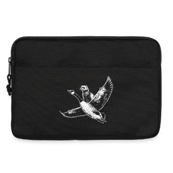 A ferret proudly flying on a goose - Laptop bag 13" - black - Front