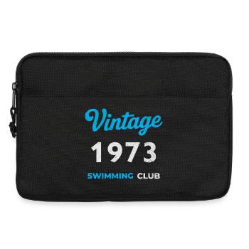 Millésime 1973 – Année de naissance rétro du club de natation - Sacoche pour ordinateur portable 13 pouces - noir - Devant