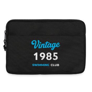 Millésime 1985 – Année de naissance rétro du club de natation - Sacoche pour ordinateur portable 13 pouces - noir - Devant