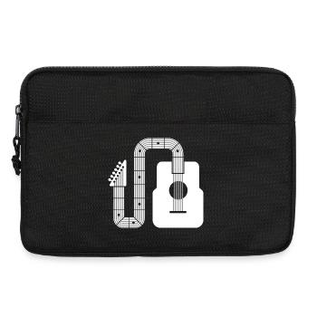 Minimalistische Akustikgitarre mit abstrakter Form - Laptoptasche 13" - Schwarz - Vorne