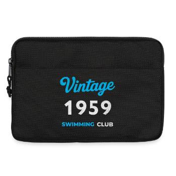 Vintage 1959 – Swimming Club Retro Geburtsjahr - Laptoptasche 13" - Schwarz - Vorne