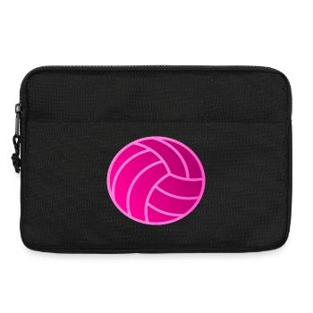 Pinker Volleyball - Laptoptasche 13" - Schwarz - Vorne