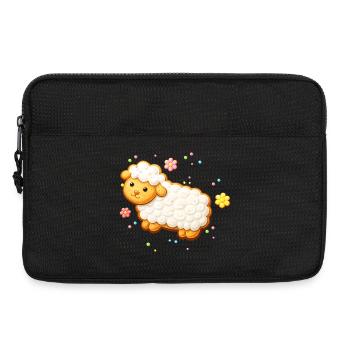 Niedliches Lamm als dekorierter Keks Illustration - Laptoptasche 13" - Schwarz - Vorne