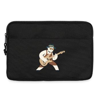 Gitarreheld im Vintage Look Outfit - Laptoptasche 13" - Schwarz - Vorne