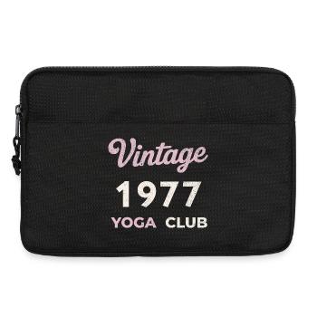 Vintage 1977 Yoga Club Retro Geburtsjahr Jahrgang - Laptoptasche 13" - Schwarz - Vorne