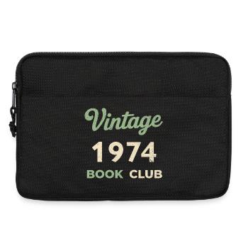 Vintage 1974 Book Club Retro Geburtsjahr Geschenk - Laptoptasche 13" - Schwarz - Vorne