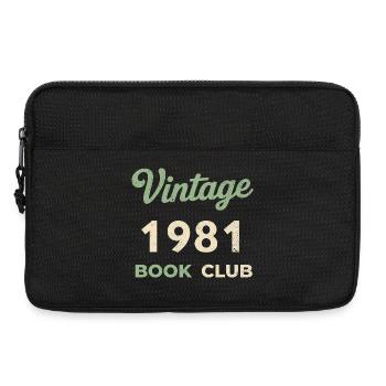 Vintage 1981 Book Club Retro Geburtsjahr Geschenk - Laptoptasche 13" - Schwarz - Vorne