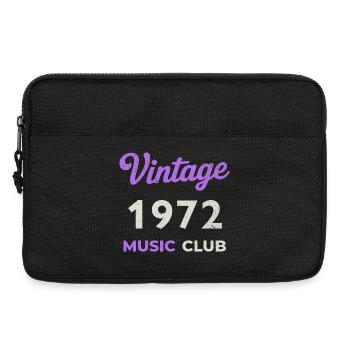 Vintage 1972 Music Club Retro Année de naissance vintage - Sacoche pour ordinateur portable 13 pouces - noir - Devant
