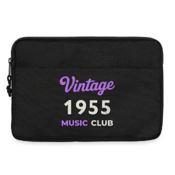 Vintage 1955 Music Club Retro Année de naissance vintage - Sacoche pour ordinateur portable 13 pouces - noir - Devant