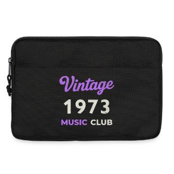Vintage 1973 Music Club Retro Année de naissance vintage - Sacoche pour ordinateur portable 13 pouces - noir - Devant