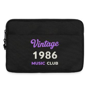 Vintage 1986 Music Club Retro Année de naissance vintage - Sacoche pour ordinateur portable 13 pouces - noir - Devant
