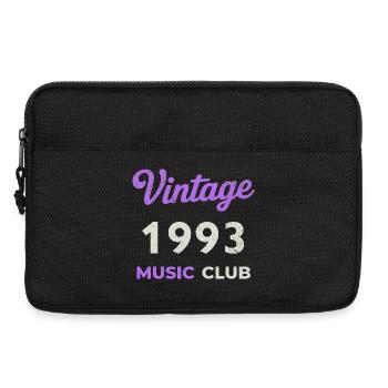 Vintage 1993 Music Club Retro Année de naissance vintage - Sacoche pour ordinateur portable 13 pouces - noir - Devant