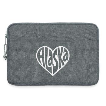 Alaska Heart Font - Laptop bag 13" - heather grey - Front
