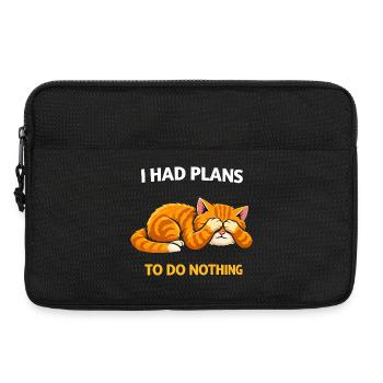 Ich hatte vor, nichts zu tun, Katze - Laptoptasche 13" - Schwarz - Vorne