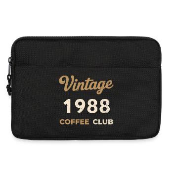 Vintage 1988 – Coffee Club Retro Geburtsjahr - Laptoptasche 13" - Schwarz - Vorne