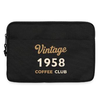 Millésime 1958 – Année de naissance rétro du Coffee Club - Sacoche pour ordinateur portable 13 pouces - noir - Devant