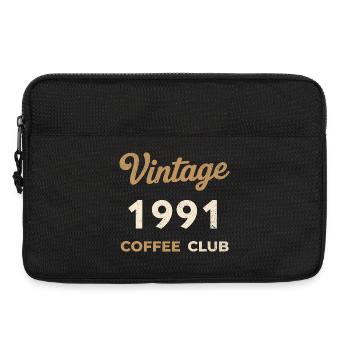 Millésime 1991 – Année de naissance rétro du Coffee Club - Sacoche pour ordinateur portable 13 pouces - noir - Devant