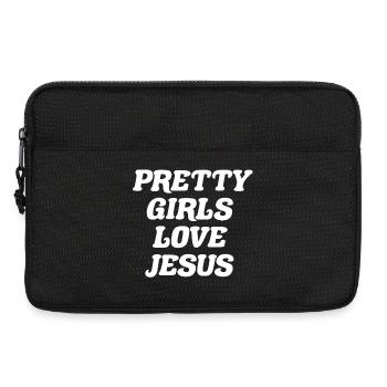 Pretty Girls Love Jesus - Laptoptasche 13" - Schwarz - Vorne