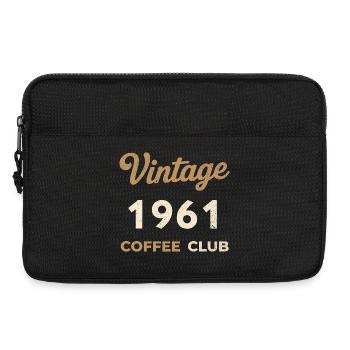 Vintage 1961 – Coffee Club Retro Birth Year - Laptop bag 13" - black - Front