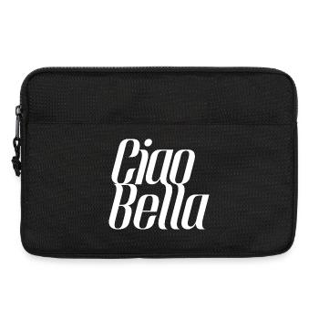 Ciao Bella Italien Spruch – Minimal Typo Design - Laptoptasche 13" - Schwarz - Vorne