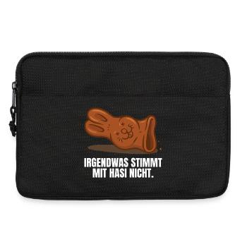 Schokoladenhase Ostern - Laptoptasche 13" - Schwarz - Vorne