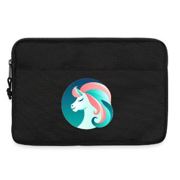 Neon Unicorn Dream Image - Laptop bag 13" - black - Front