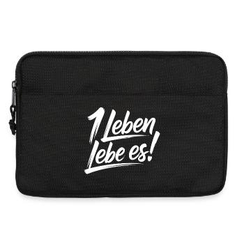 Du hast nur ein Leben – Lebe es - Laptoptasche 13" - Schwarz - Vorne