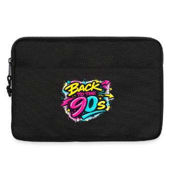 Back to the 90s Neon Graffiti - Laptop bag 13" - black - Front