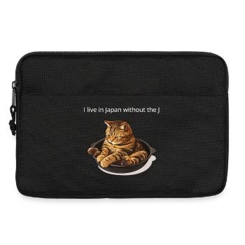 Funny Cartoon Cats Meme I live in Japan... - Laptop bag 13" - black - Front