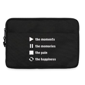 Mindfulness, Moments, Memories, Happiness - Laptop bag 13" - black - Front