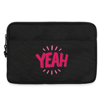 yes pink lettering with rays - Laptop bag 13" - black - Front