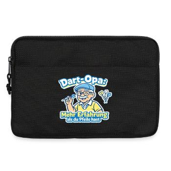 Dart-Opa: Mehr Erfahrung als Pfeile - Laptoptasche 13" - Schwarz - Vorne