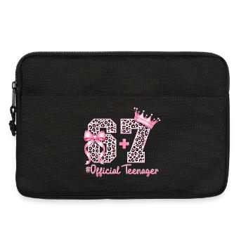 13th Birthday Shirt Funny Meme 67 Birthday 13 - Laptop bag 13" - black - Front