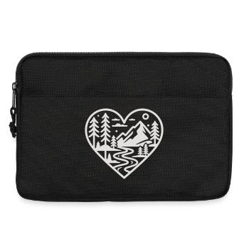 Heart Landscape Mountain River Forest - Laptop bag 13" - black - Front