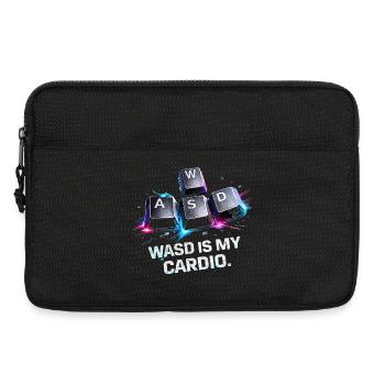 Funny Gaming Keyboard WASD My Cardio Gamer - Laptop bag 13" - black - Front
