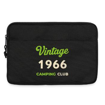 Vintage 1966 – Année de naissance rétro du Camping Club - Sacoche pour ordinateur portable 13 pouces - noir - Devant