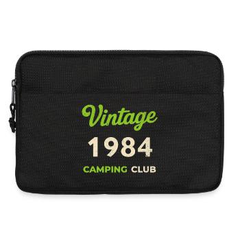 Vintage 1984 – Camping Club Retro Geburtsjahr - Laptoptasche 13" - Schwarz - Vorne