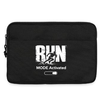 Run Mode Activated Shirt Running Fitness Gift - Laptop bag 13" - black - Front