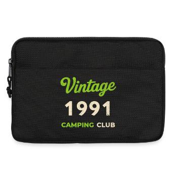 Vintage 1991 – Camping Club Retro Birth Year - Laptop bag 13" - black - Front