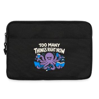 Lustiger Oktopus Überstimuliertes - Laptoptasche 13" - Schwarz - Vorne